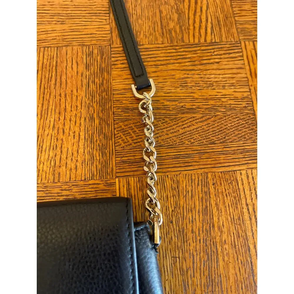 Michael Michael Kors Black Pebbled Leather Half Dome Crossbody Bag black